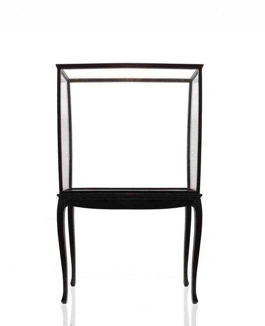 Expositor estándar de vidrio transparente y negro de 14"