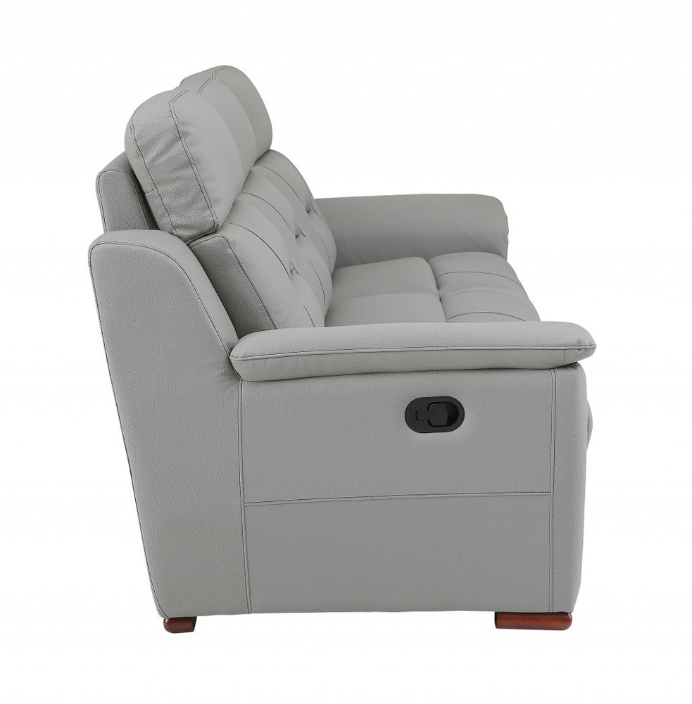 Conjunto de asientos para cinco personas de cuero genuino gris de dos piezas para interiores