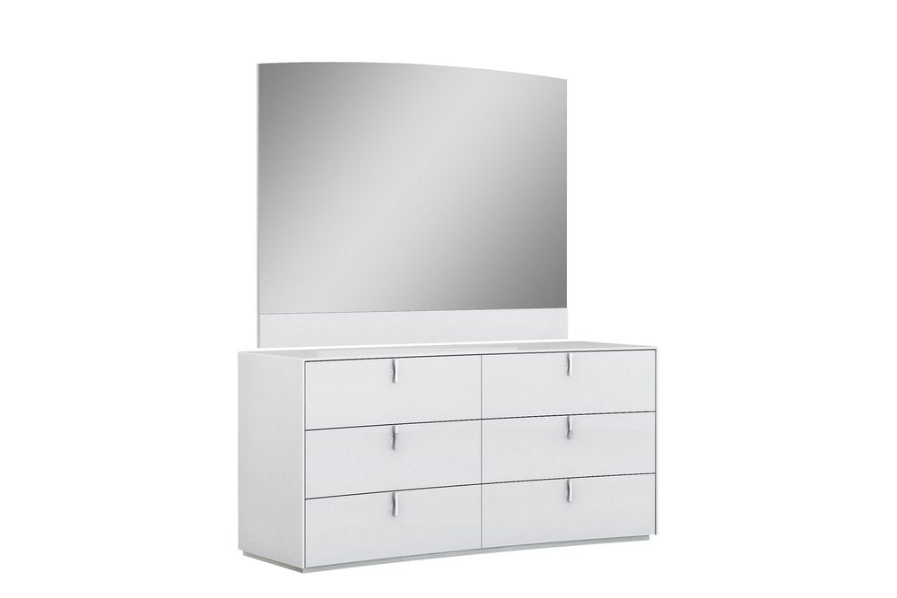 62" X 19" X 30" White Dresser