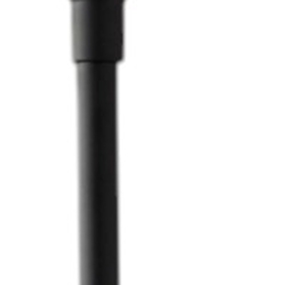 73" Black And White Torchiere Floor Lamp With White Acrylic Cone Shade