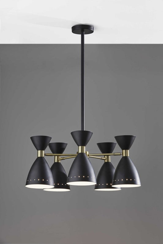 Colgante ajustable de metal negro Cinco Diabolo