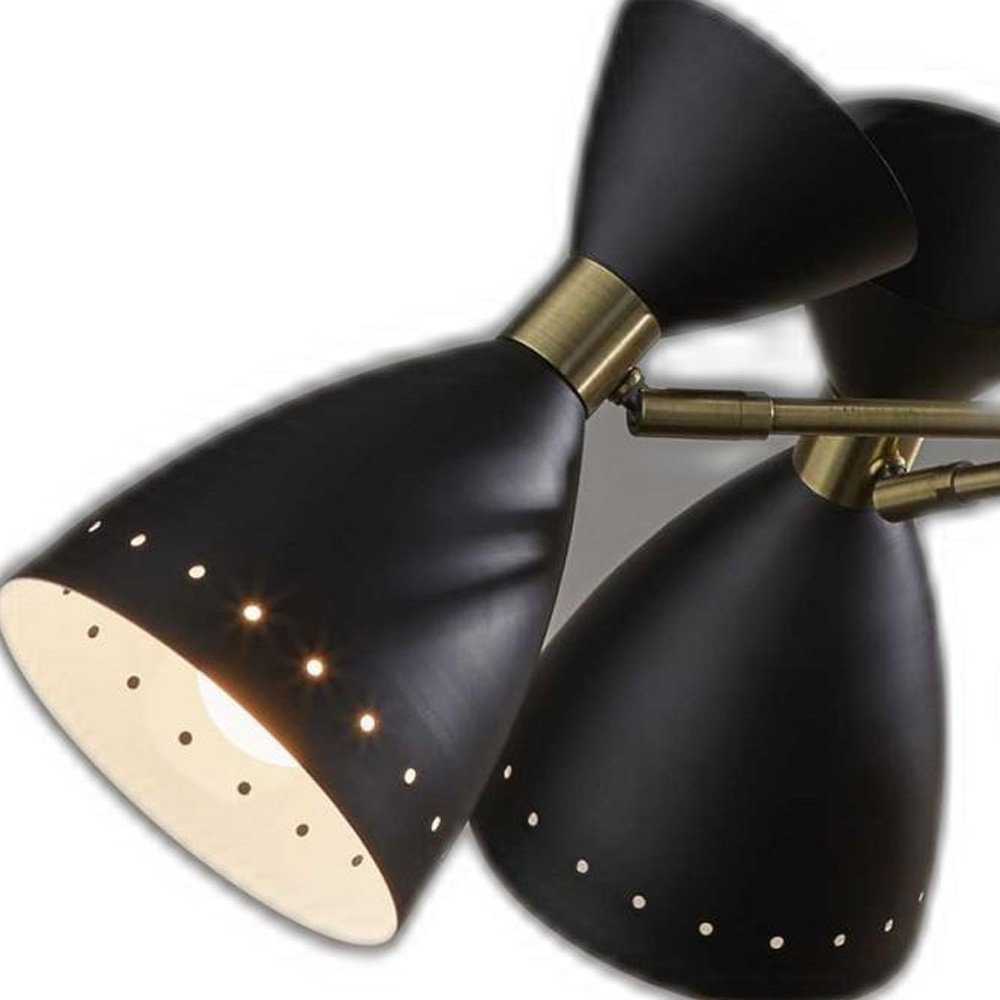 Colgante ajustable de metal negro Cinco Diabolo