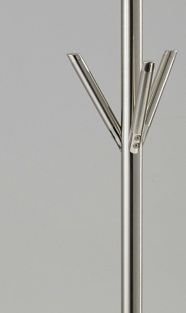 Perchero piramidal de acero cepillado de 30 x 172 cm