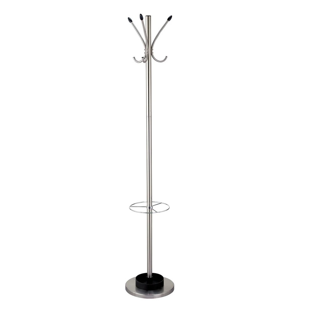 Perchero de pie de acero cepillado de 13" x 68"