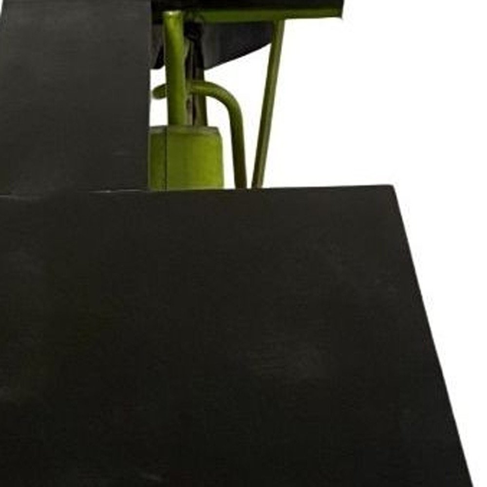 Carrito de cocina para bicicletas de madera maciza y metal marrón y verde de 71"