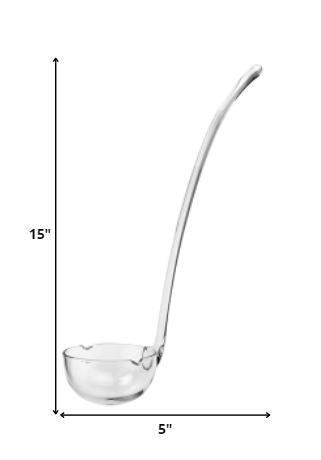 Mouth Blown Lead Free Crystal Gravy Dressing Or Punch Ladle