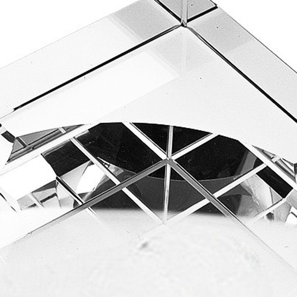 Cenicero cuadrado de cristal transparente de 5"