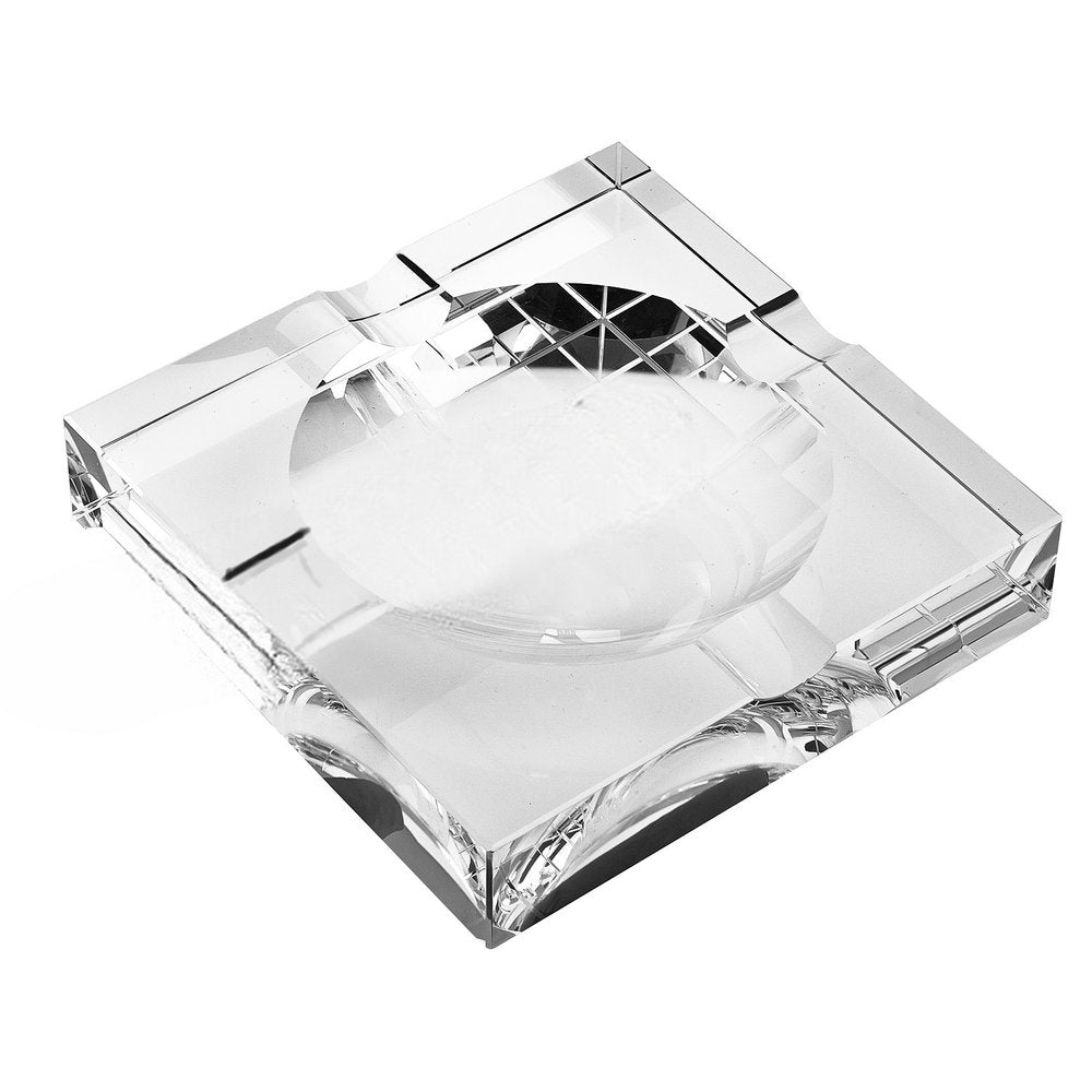 Cenicero cuadrado de cristal transparente de 5"
