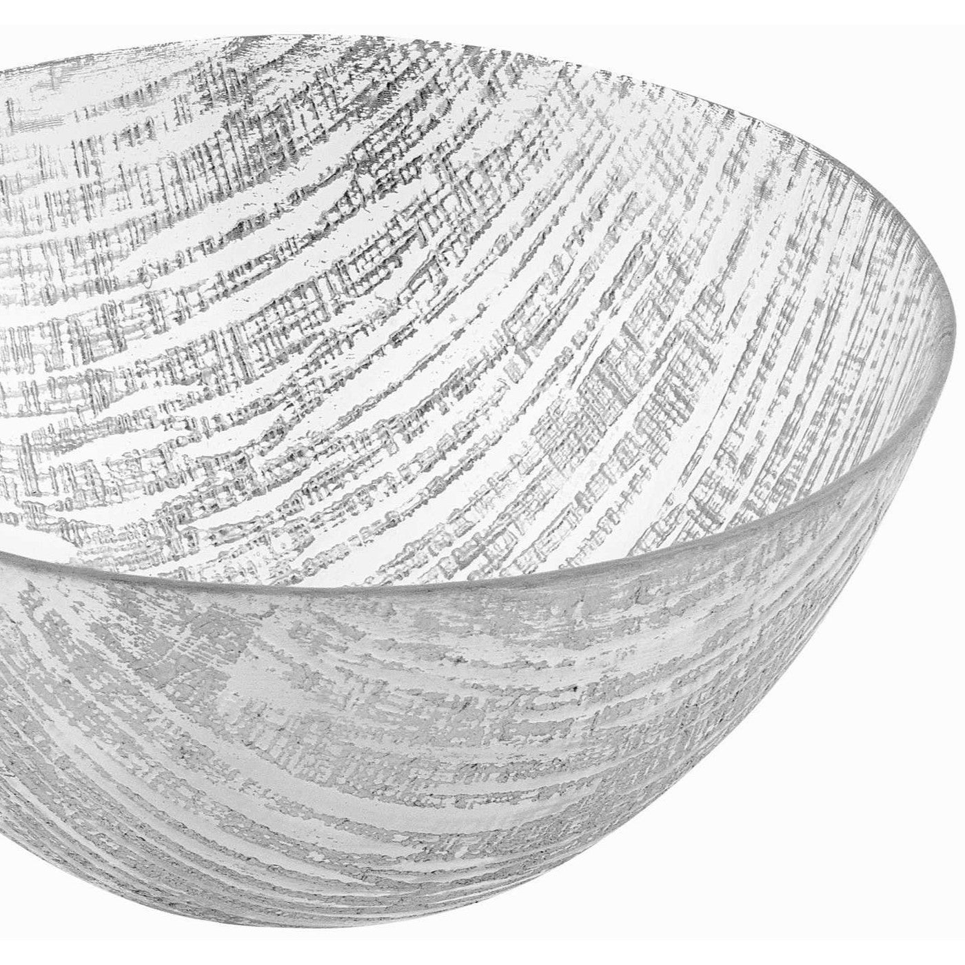 8 Hand Crafted Glass Gold Accent Salad Or Serving Bowl