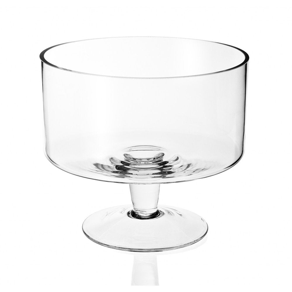 Cuenco redondo para trifle de cristal soplado transparente de 10"