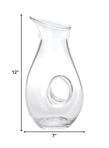 Mouth Blown Lead Free Crystal Pitcher 28 Oz