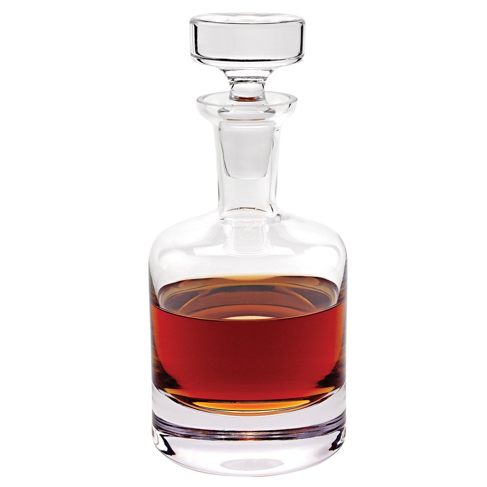 Decantador de cristal europeo soplado a boca, 28 oz