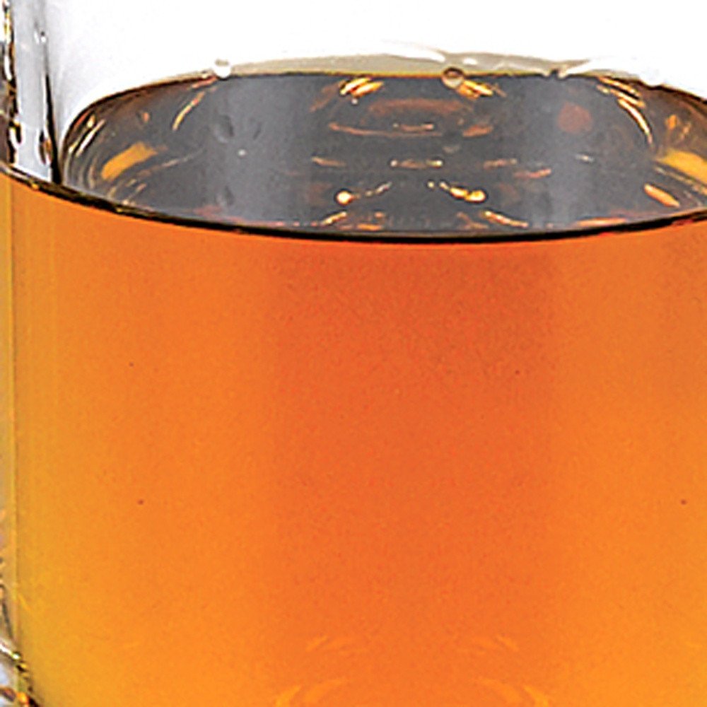 Decantador redondo de cristal europeo soplado a boca, 28 oz