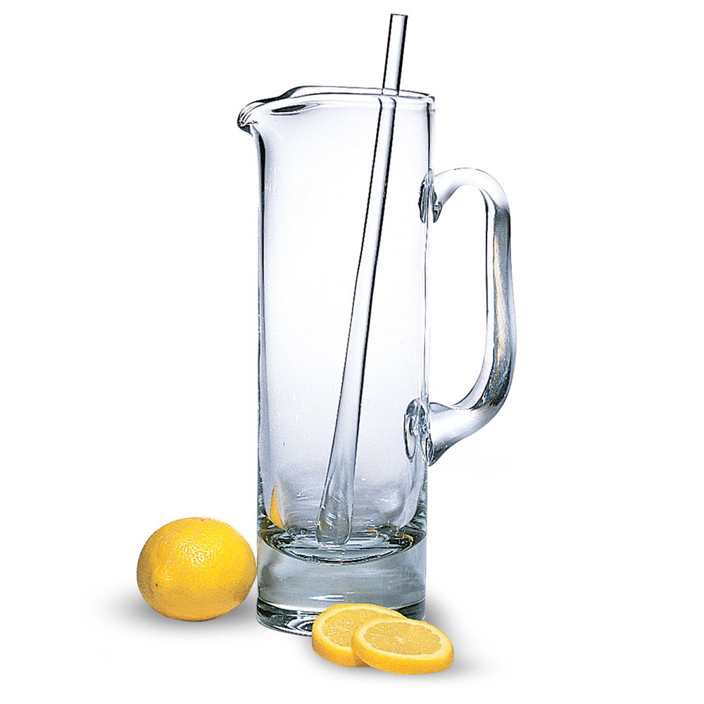 Jarra de martini de cristal transparente sin plomo de 13" con agitador