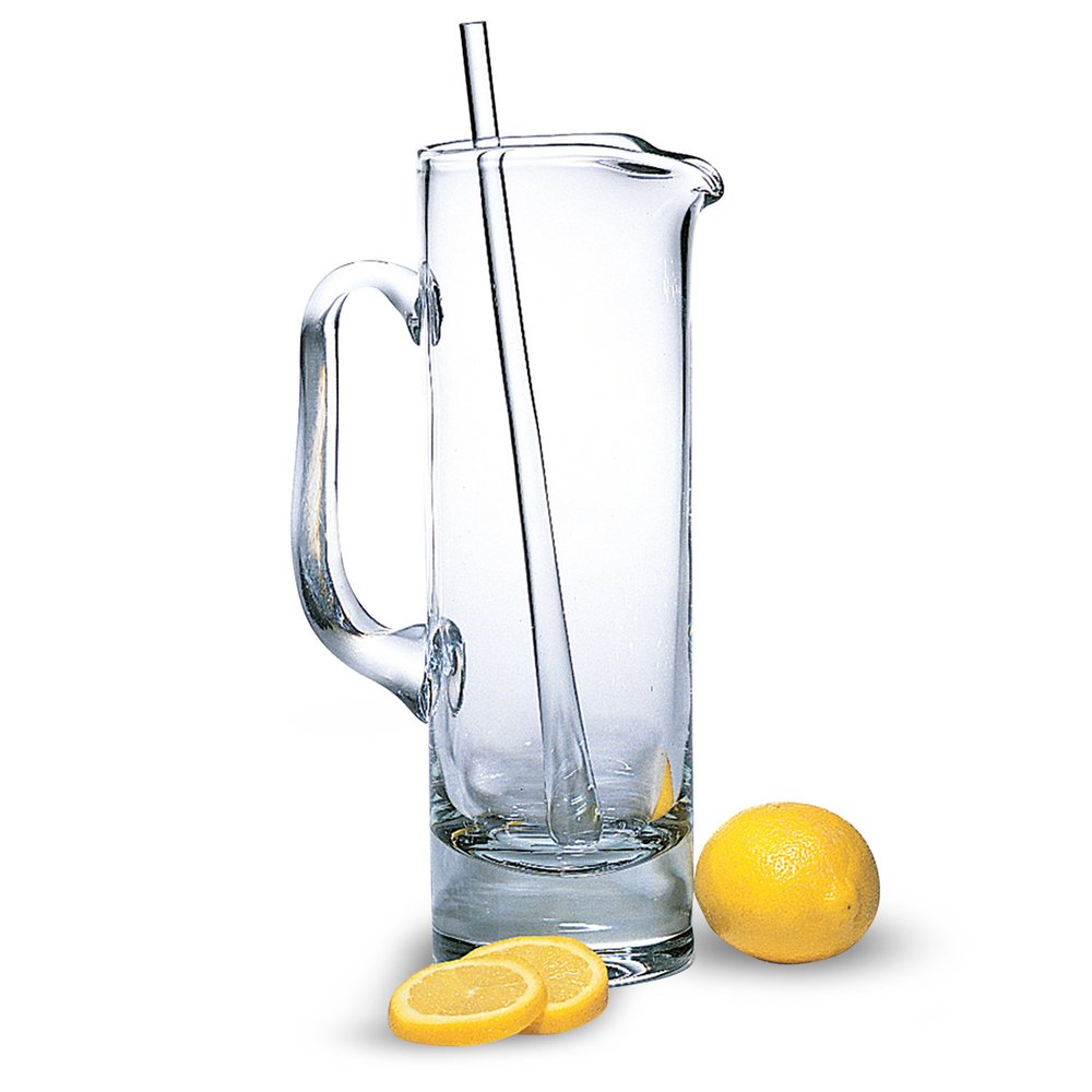 Jarra de martini de cristal transparente sin plomo de 13" con agitador