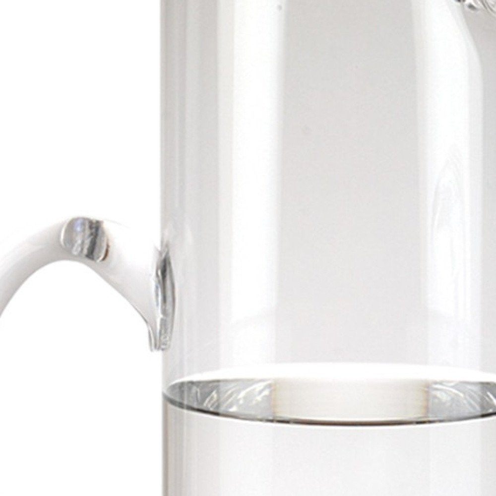 Jarra de cristal transparente soplado sin plomo de 10"