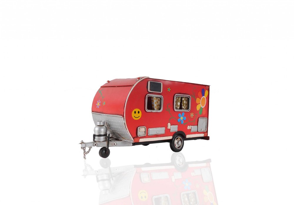 Porta pañuelos modelo caravana rojo