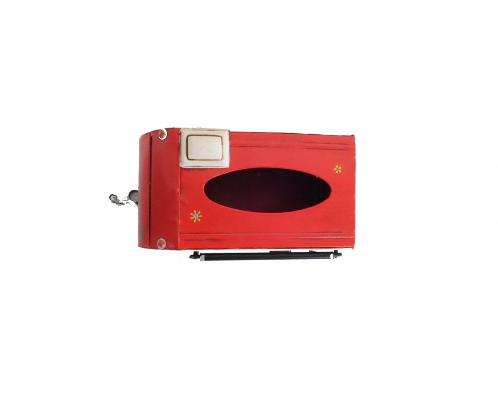 Porta pañuelos modelo caravana rojo
