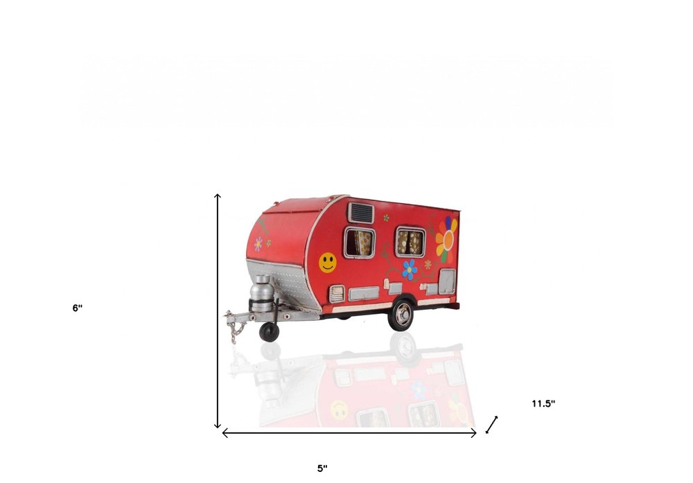 Porta pañuelos modelo caravana rojo