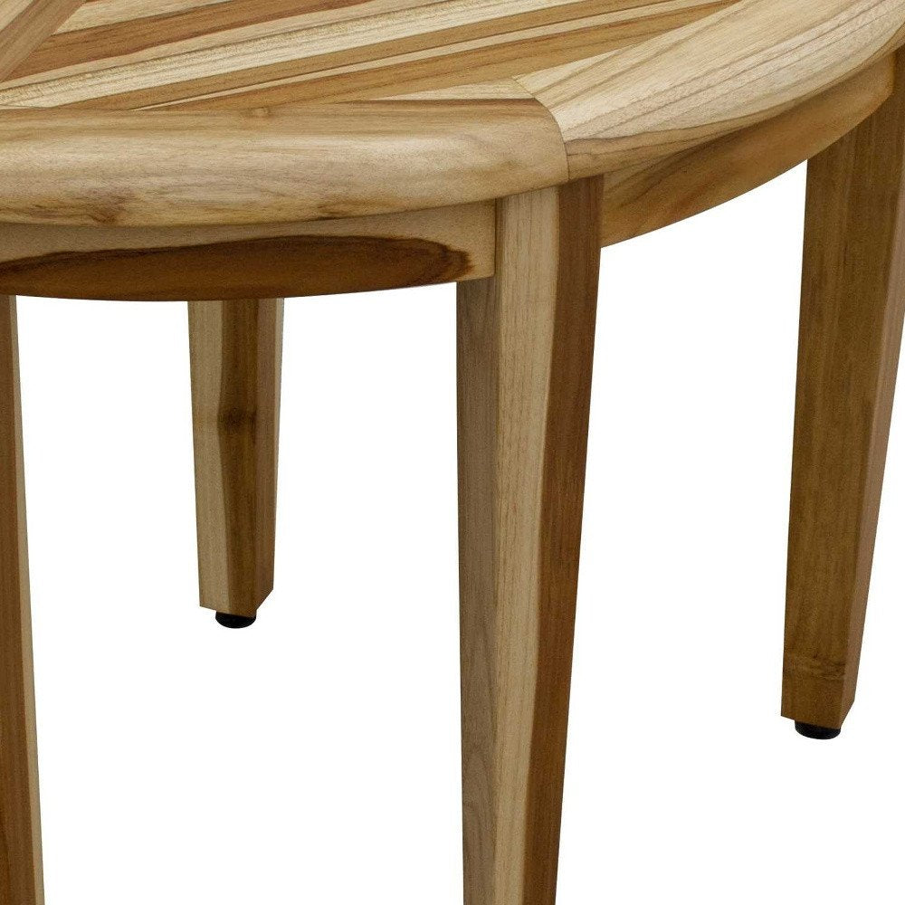 Banco de ducha esquinero de teca natural de 23"
