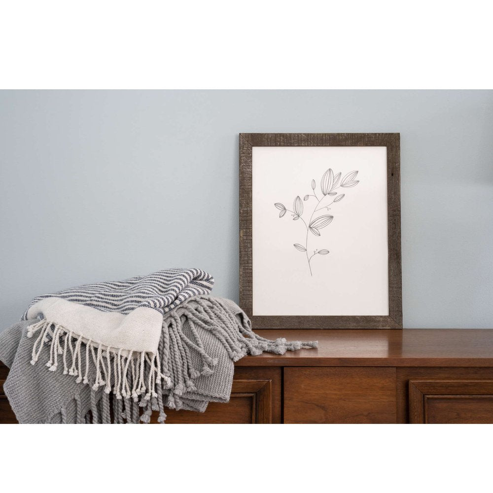10" x 10" Brown Solid Wood Tabletop Picture Frame