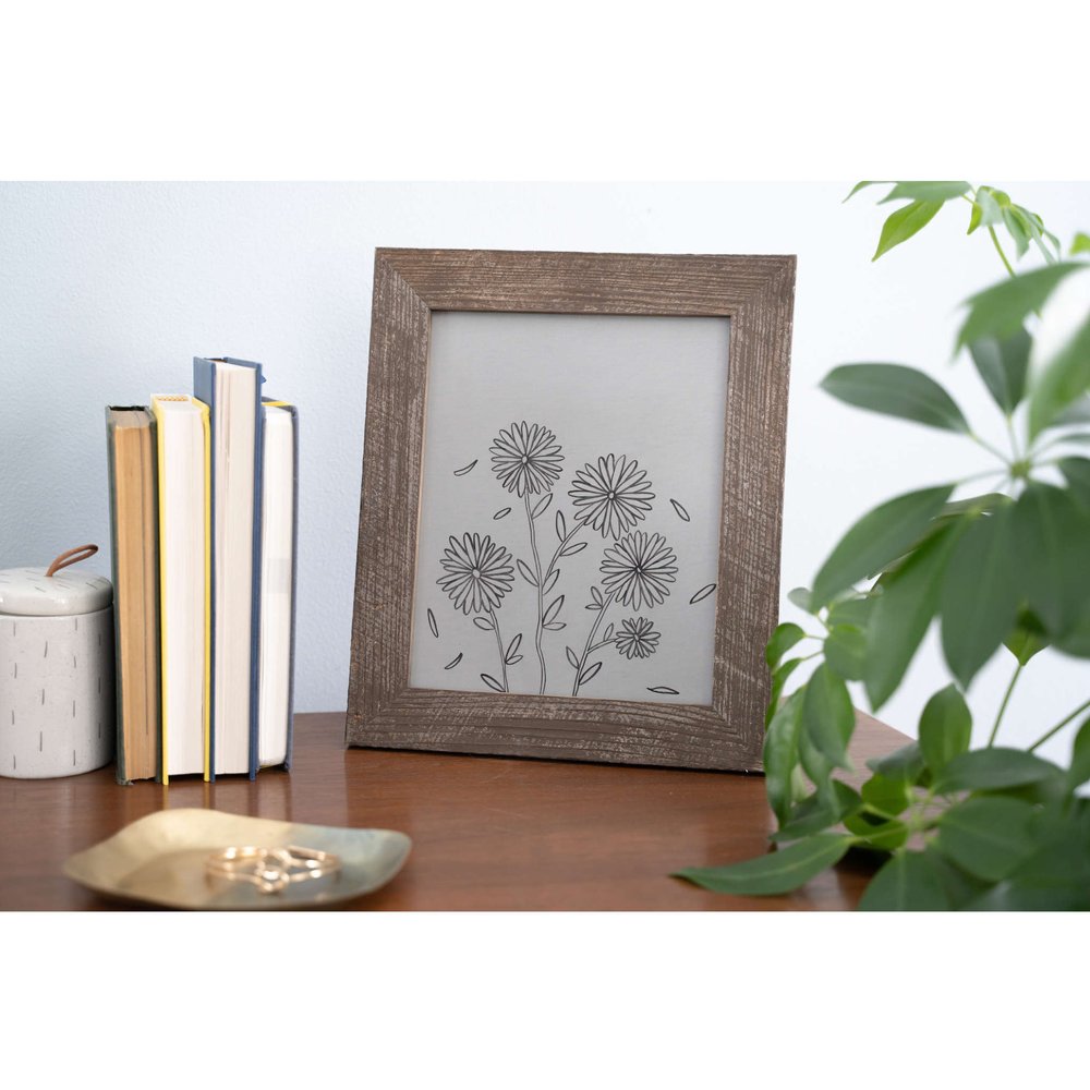 10" x 10" Brown Solid Wood Tabletop Picture Frame