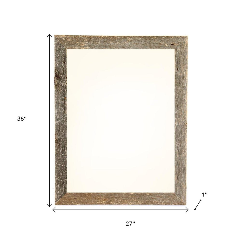 24" x 36" Gray Solid Wood Hanging Picture Frame