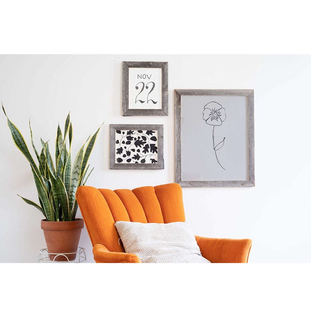 12" x 12" Gray Solid Wood Tabletop Picture Frame