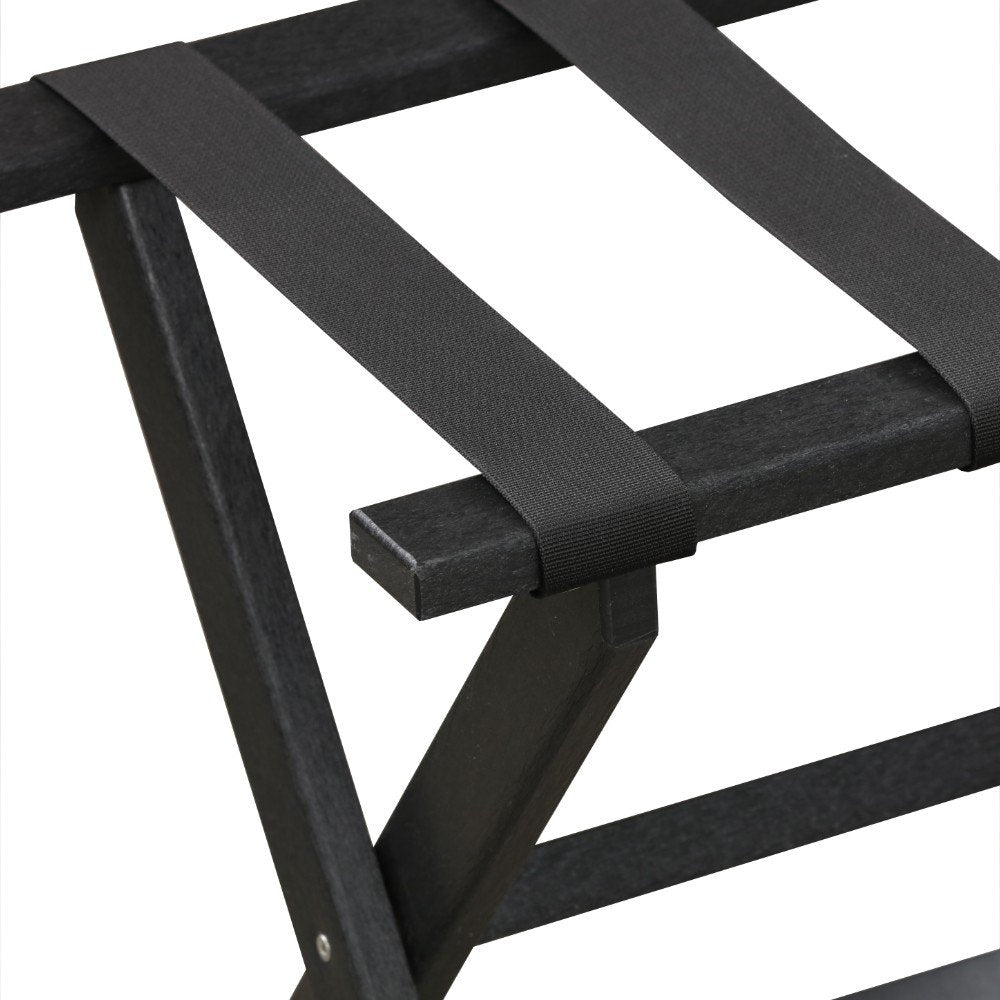 Portaequipajes plegable ecológico negro con correas negras