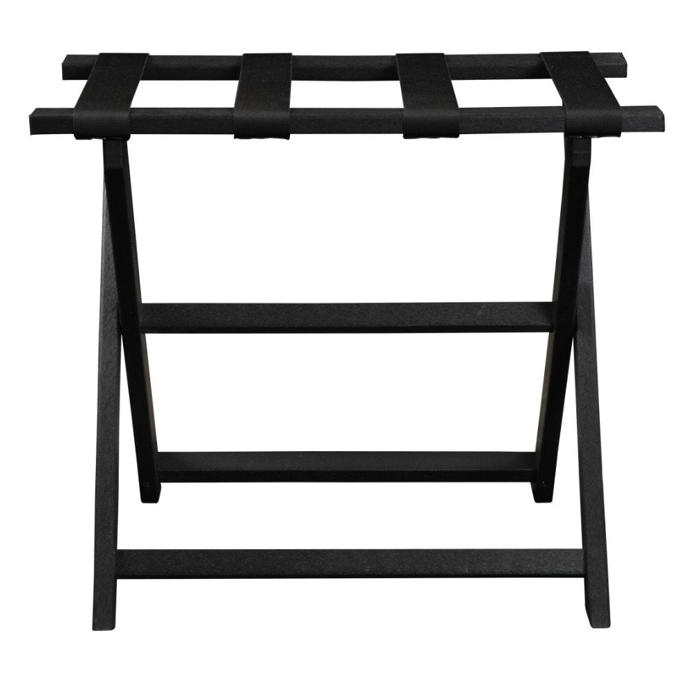 Portaequipajes plegable ecológico negro con correas negras