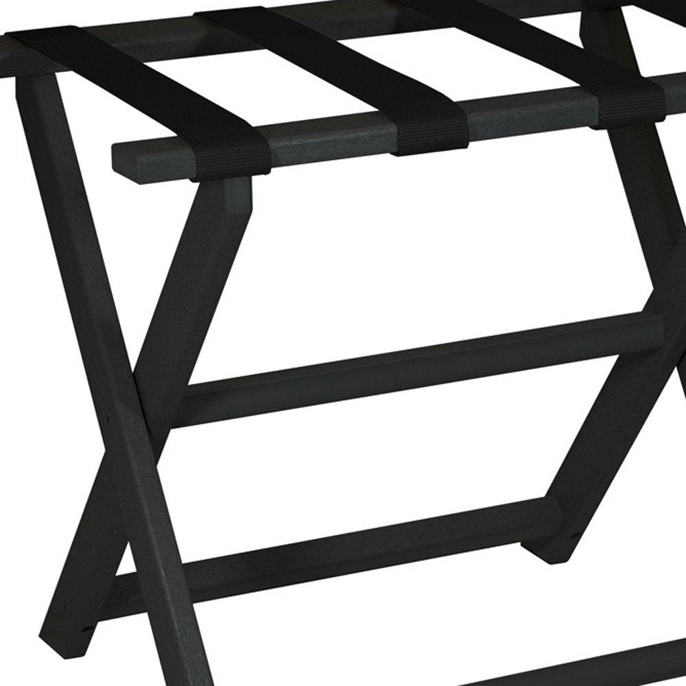 Portaequipajes plegable ecológico negro con correas negras
