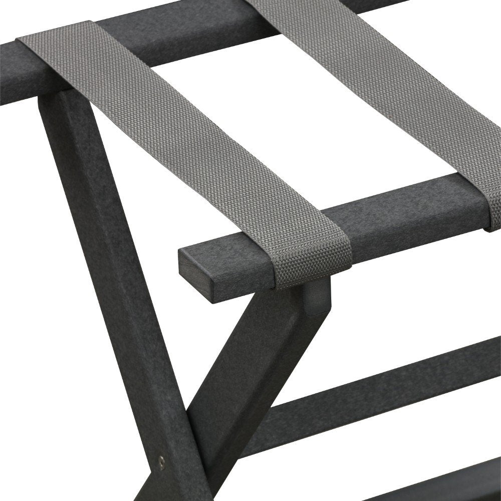 Portaequipajes plegable ecológico gris oscuro con correas grises