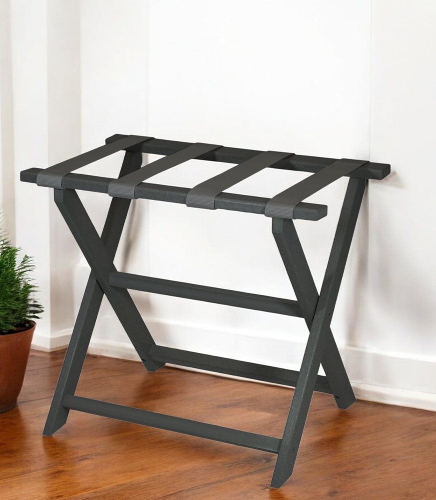 Portaequipajes plegable ecológico gris oscuro con correas grises