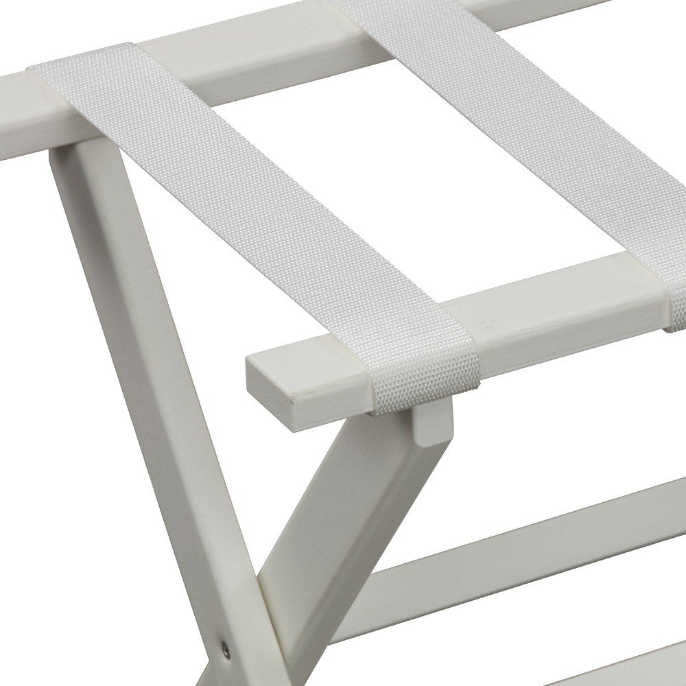 Portaequipajes plegable ecológico blanco con correas blancas