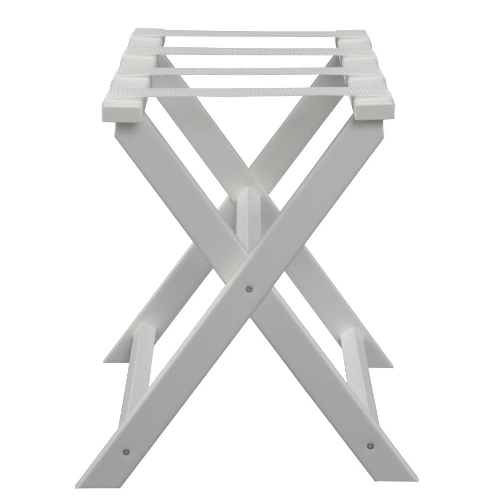 Portaequipajes plegable ecológico blanco con correas blancas