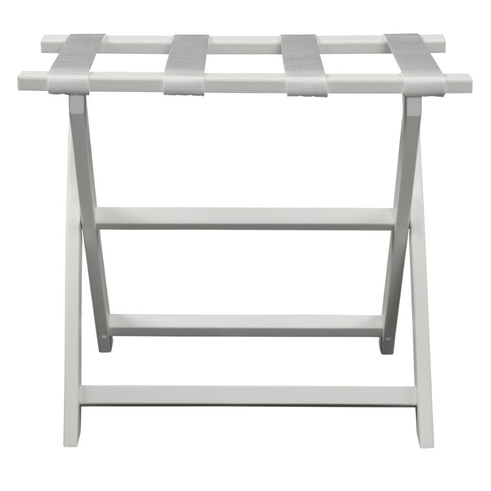 Portaequipajes plegable ecológico blanco con correas blancas