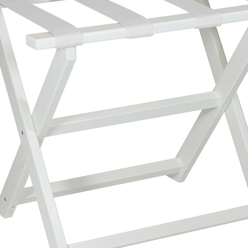 Portaequipajes plegable ecológico blanco con correas blancas