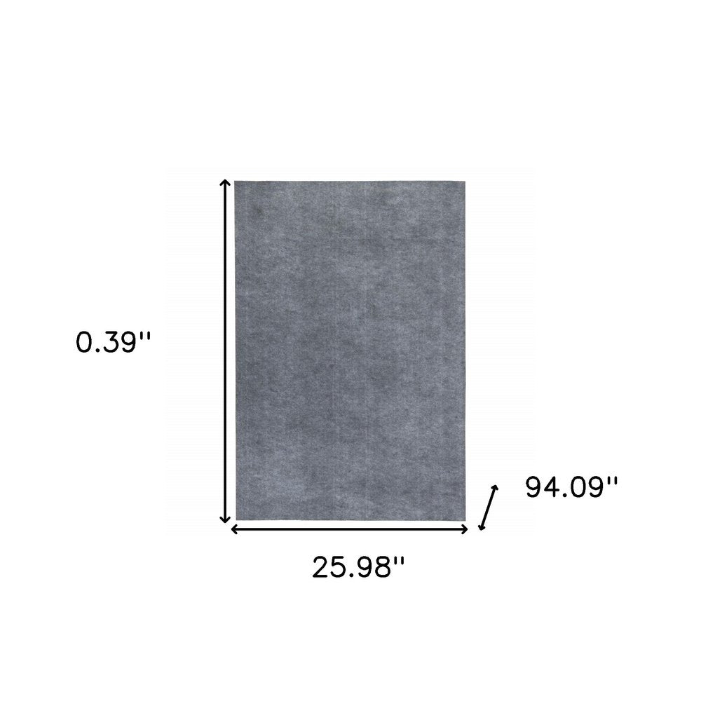6' Round Gray Non Slip Rug Pad