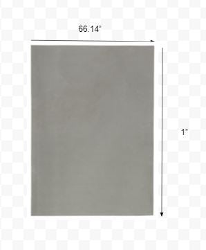 6' Round Gray Non Slip Rug Pad