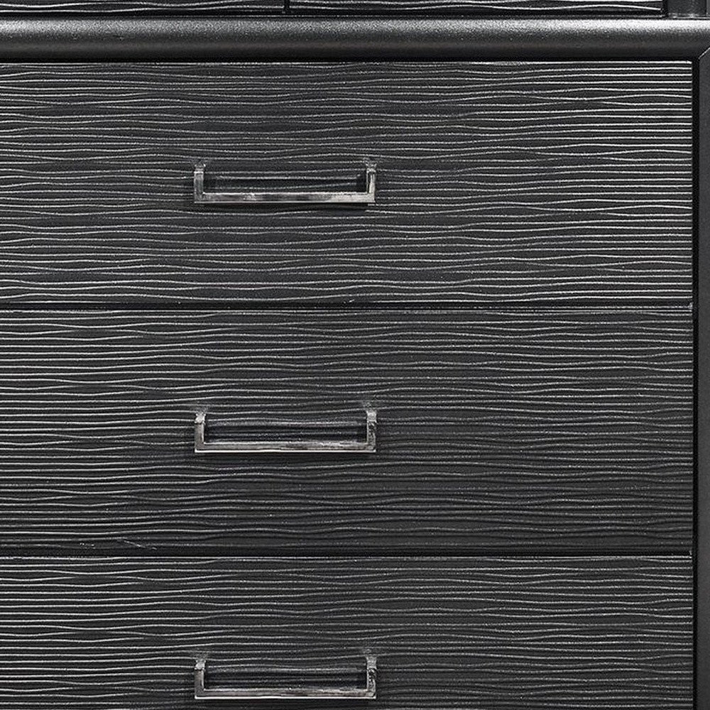 Cómoda gris con 6 cajones