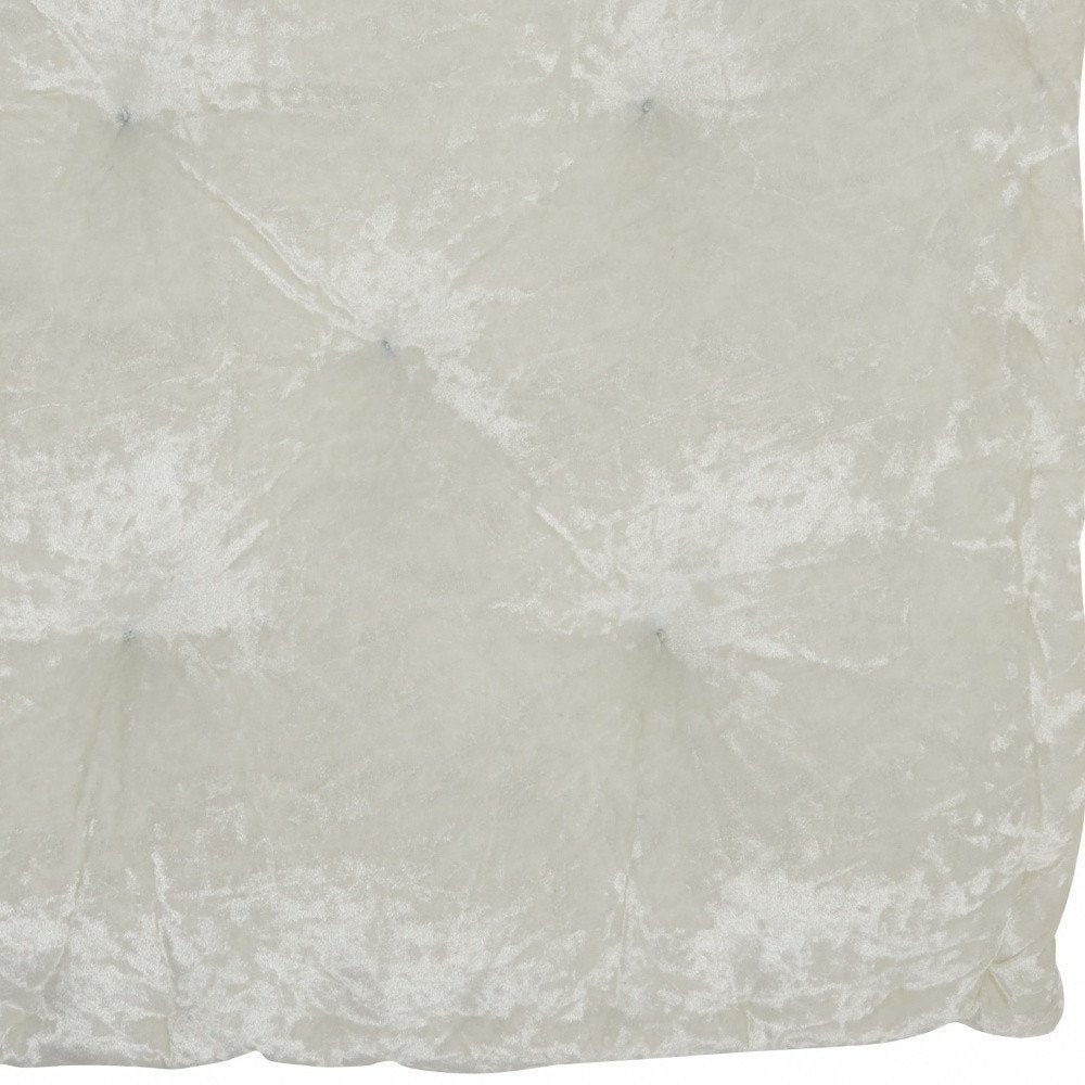 24" X 24" Ivory Polyester Solid Color Floor Cushion