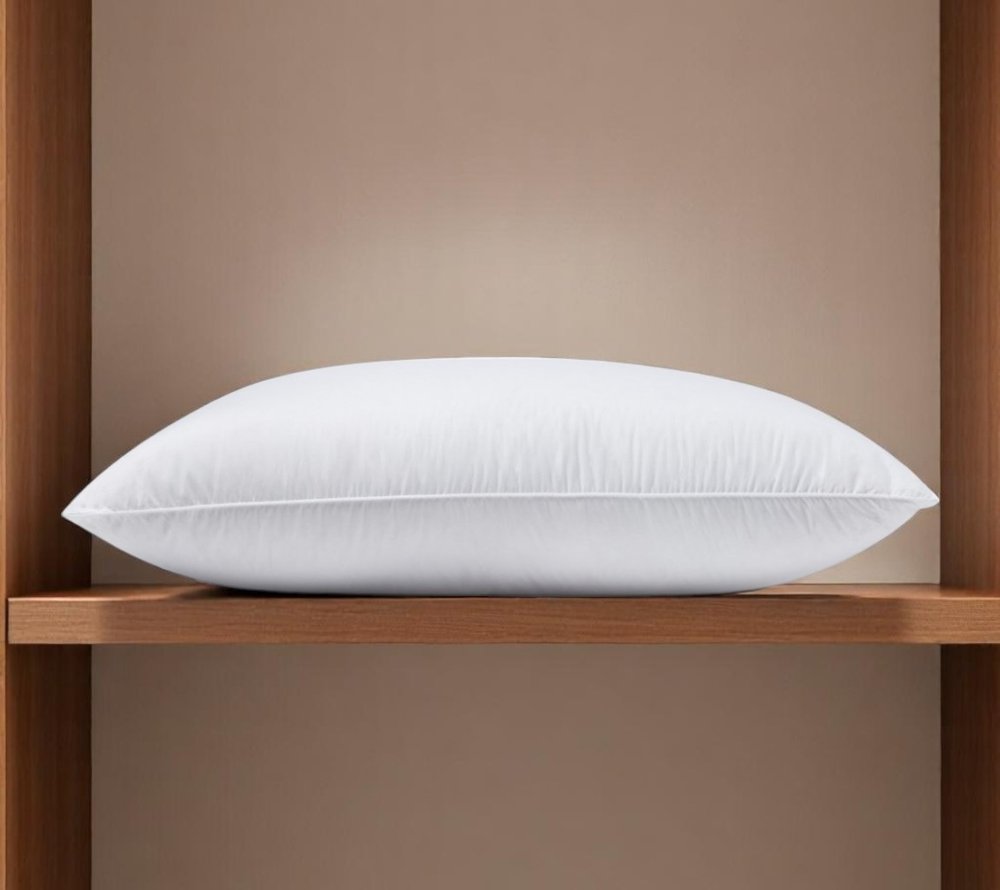 Almohada para cama tamaño queen hipoalergénica, 100 % algodón, satén de lujo, alternativa al plumón, mediana