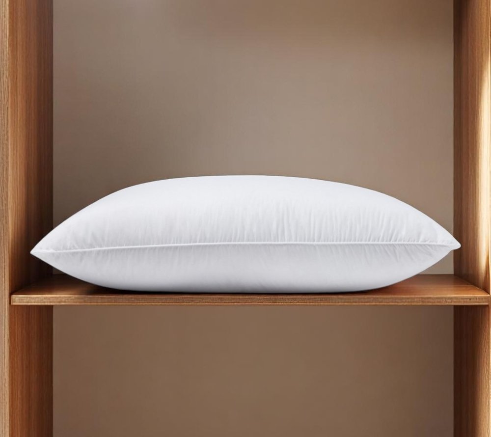 Almohada para cama tamaño king, 100 % algodón, satén lujoso, alternativa al plumón, tamaño mediano