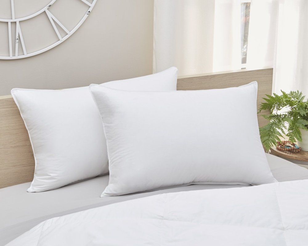 Almohada tamaño queen de plumón Premium Lux mediana