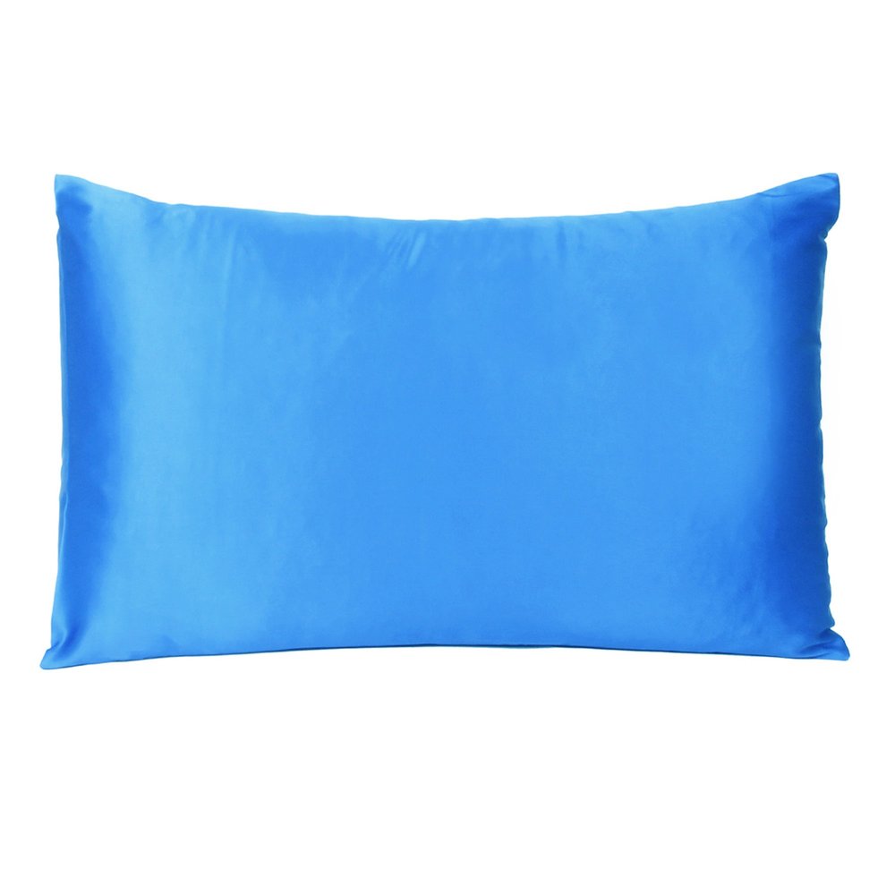 Juego de 2 fundas de almohada tamaño queen de satén sedoso Blue Dreamy