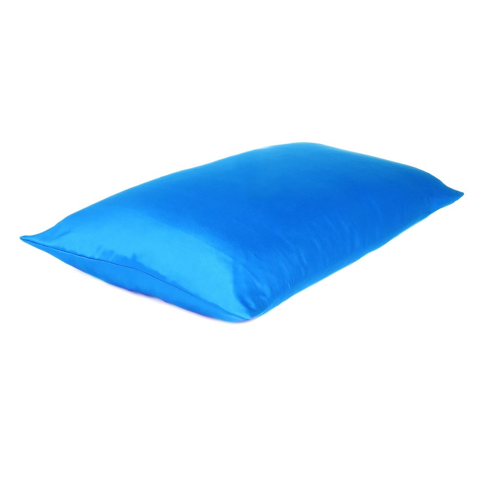 Juego de 2 fundas de almohada tamaño queen de satén sedoso Blue Dreamy