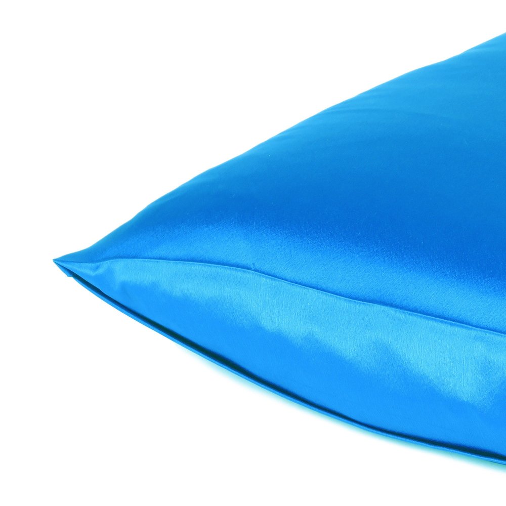 Juego de 2 fundas de almohada tamaño queen de satén sedoso Blue Dreamy