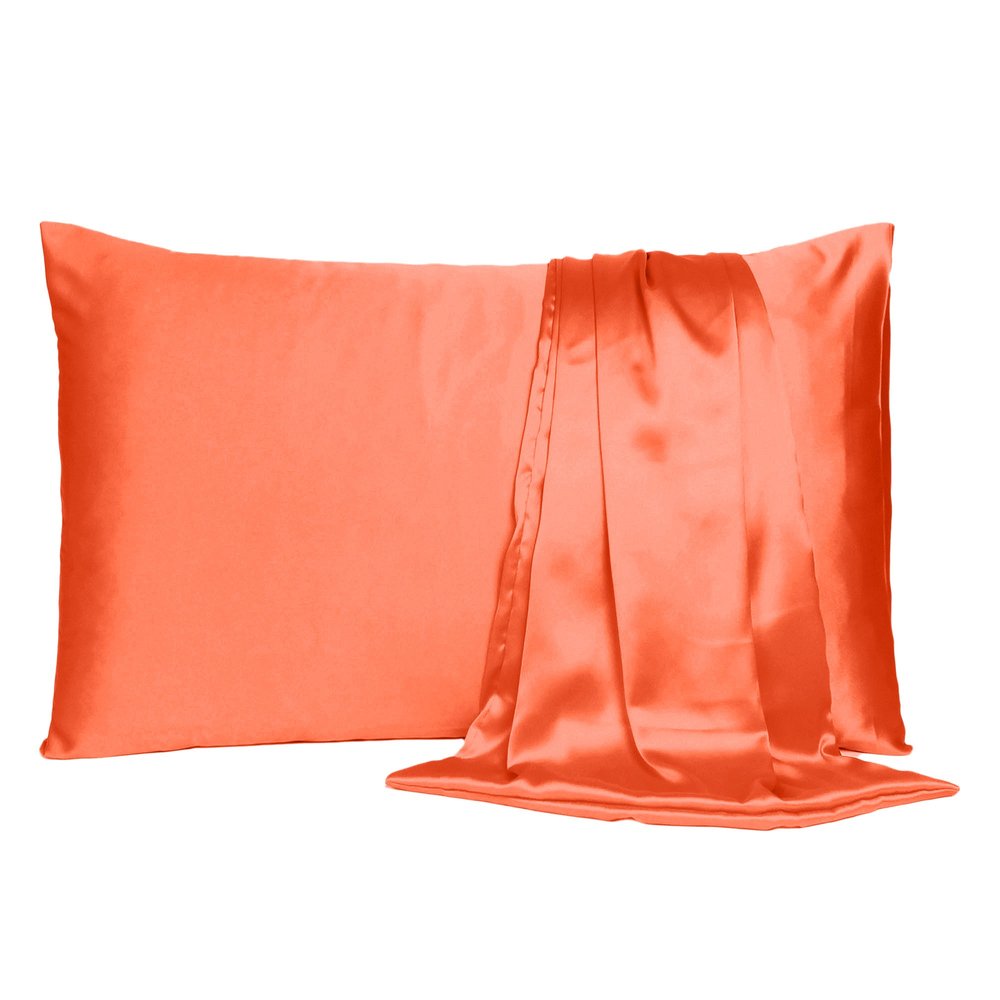 Juego de 2 fundas de almohada tamaño queen Poppy Dreamy de satén sedoso