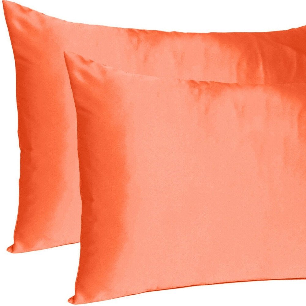 Juego de 2 fundas de almohada tamaño queen Poppy Dreamy de satén sedoso