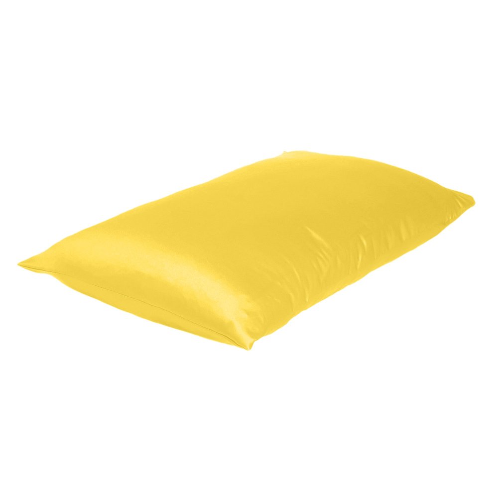 Juego de 2 fundas de almohada tamaño queen de satén sedoso Lemon Dreamy